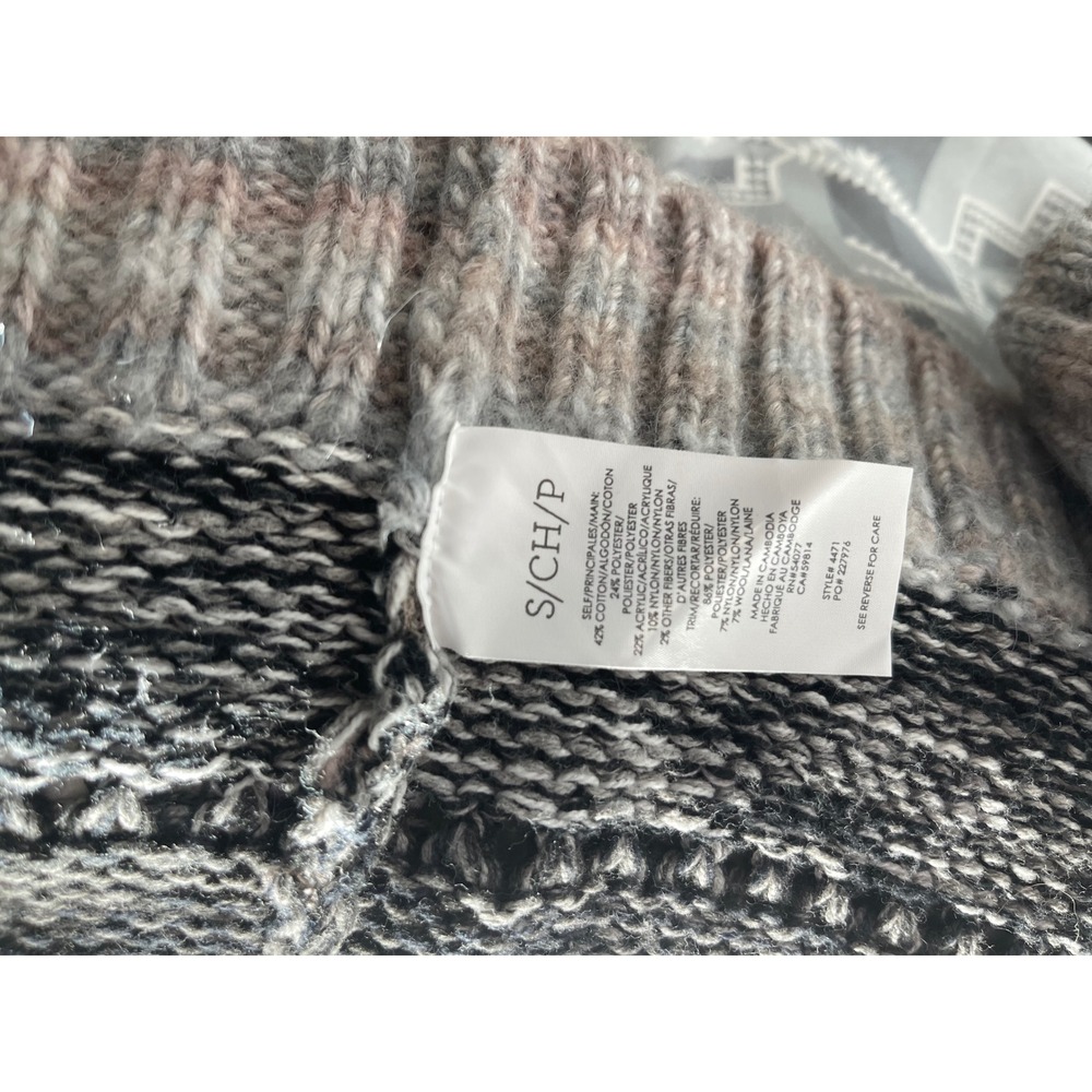 Cabi Womens Small Cardigan Sweater Textured Striped Chunky Knit Granola Girl - Picture 7 of 7